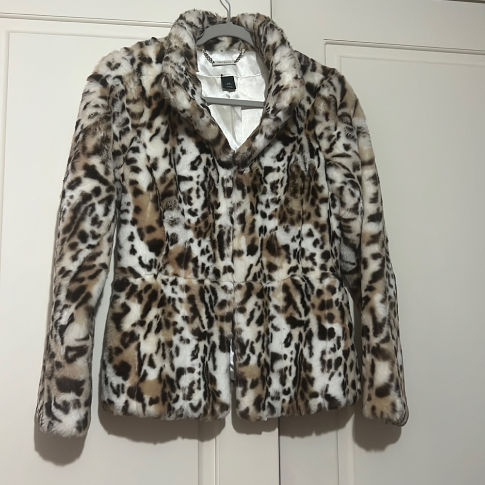 Cheetah print fluffy jacket